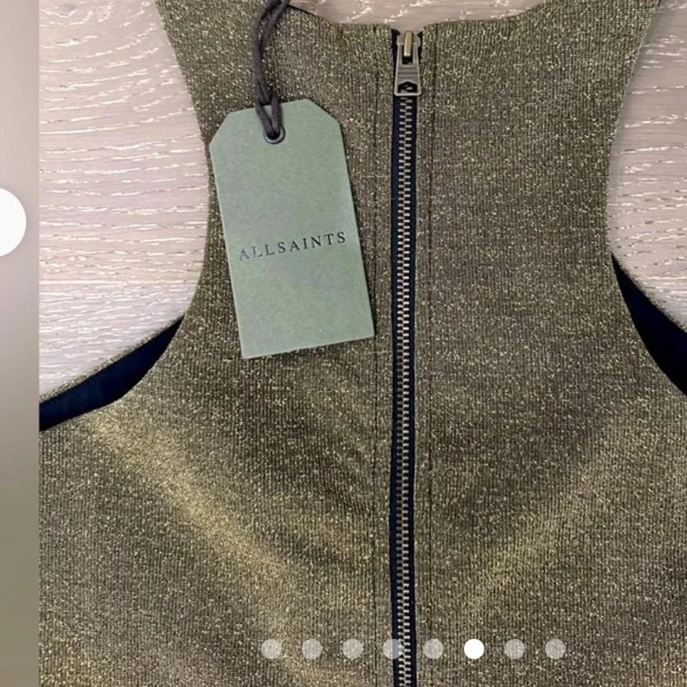 ALLSAINTS | Norma Dress | Gold| US 6 | NWT - Picture 4 of 15